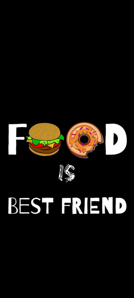 Playful Food is Best Friend Wallpaper for Galaxy Note 20 Ultra