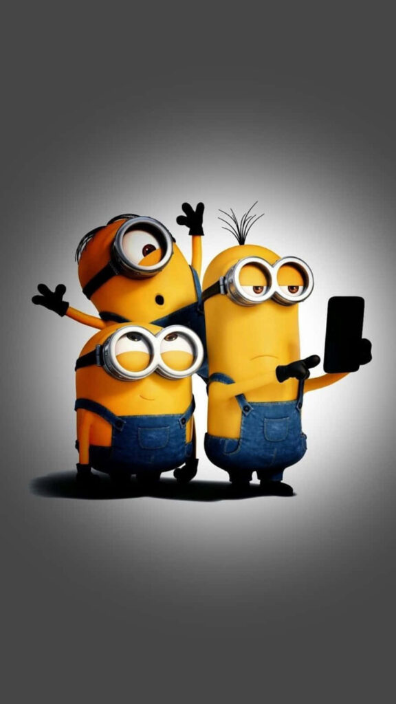 Vibrant Minions Selfie Wallpaper | Fun Despicable Me Background