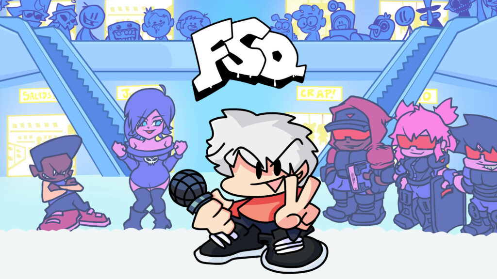 Funky Character Takes Center Stage: A Vibrant Friday Night Funkin' Mod - FSQ Show Host, Chuck Da Fonk Wallpaper