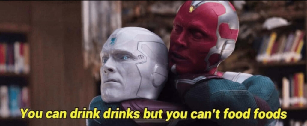 Funny Marvel Meme: Vision & White Vision on Language Logic | Wallpaper