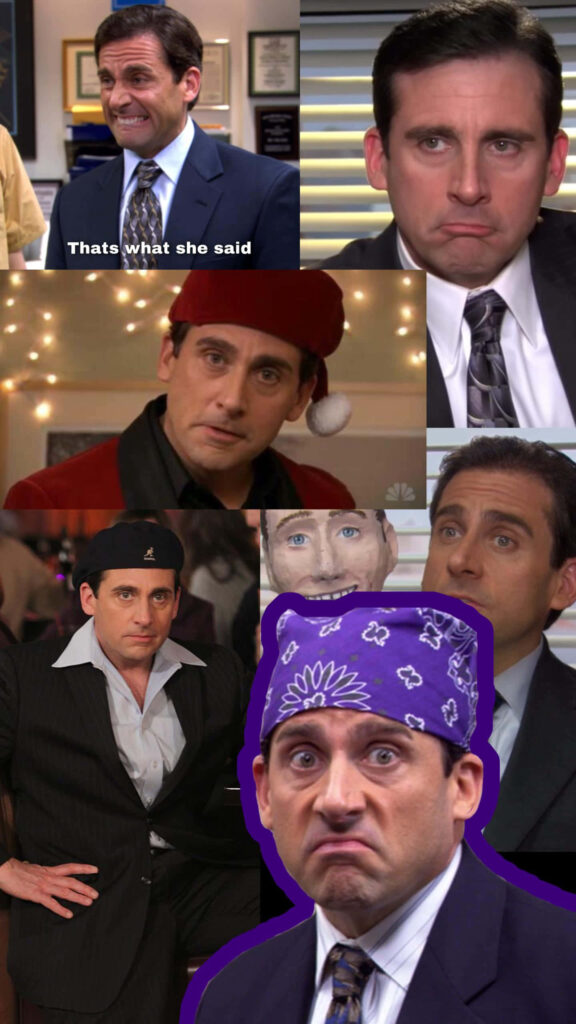 Michael Scott's Humorous Expressions Wallpaper - Iconic Moments from The Office
