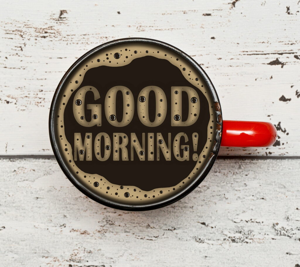 Hilarious Good Morning Coffee Cup: A Side-Splitting HD Wallpaper Background!