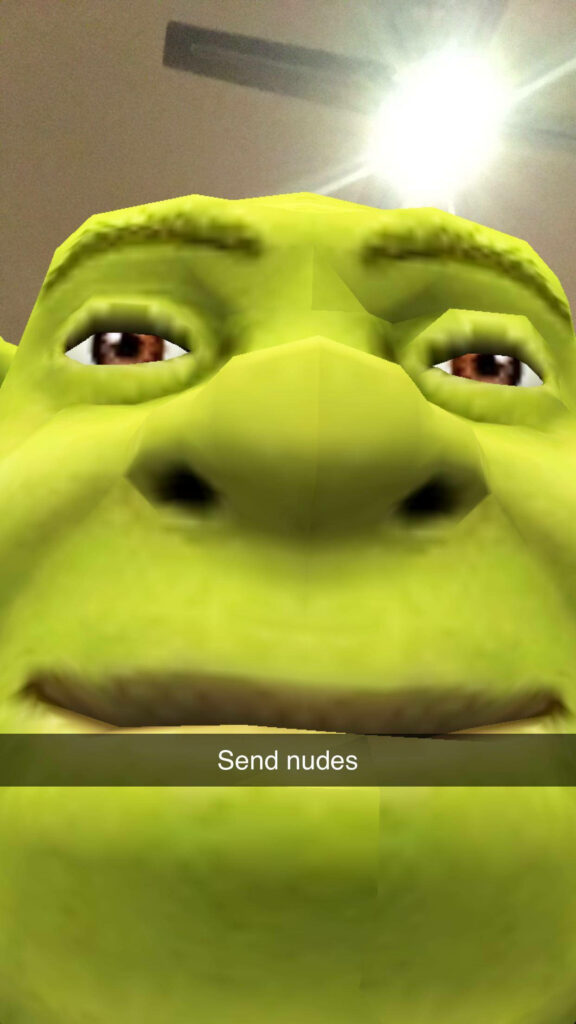Funny Shrek Wallpaper: Comedic Close-Up Face Background