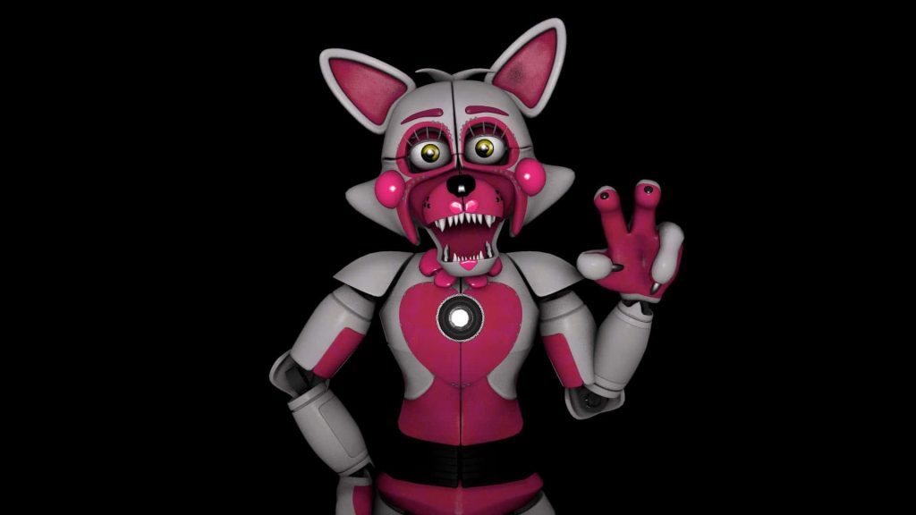 3D CGI Funtime Foxy animatronic wallpaper from Five Nights at Freddy’s Sister Location series