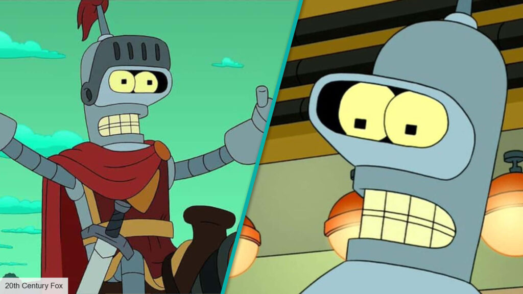Futurama Bender Wallpaper: Roman Outfit & Signature Sly Look