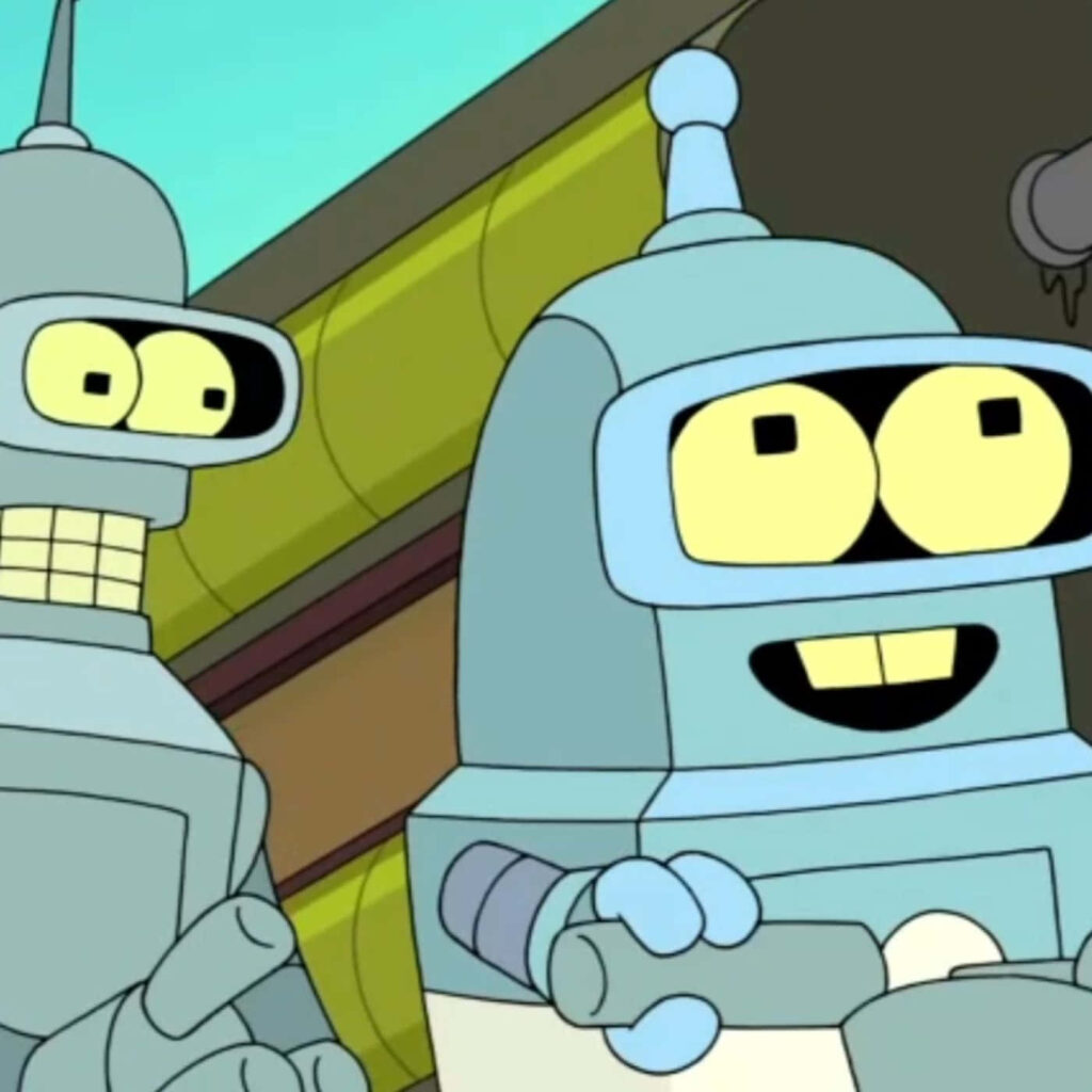 Quirky Futurama Bender Wallpaper: Bright Planet Express Background