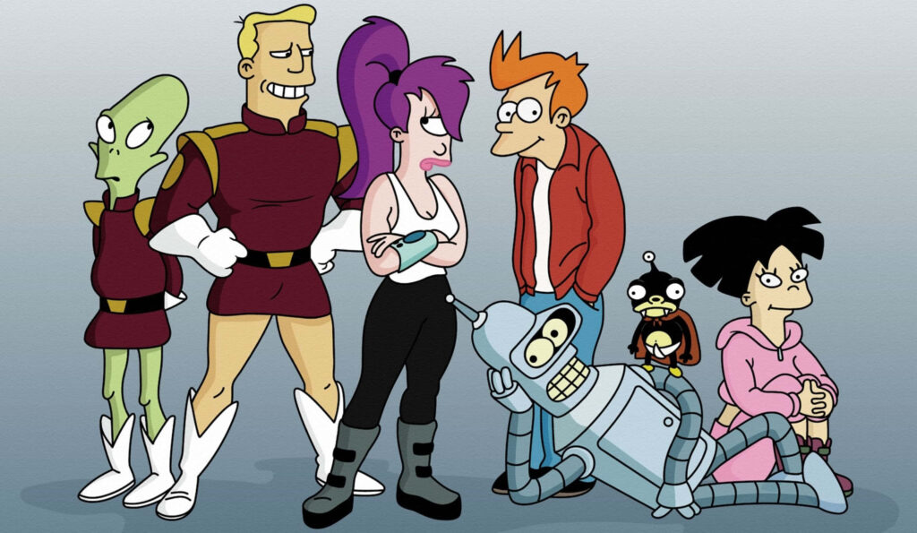 Futurama Wallpaper: Join Planet Express Crew in Intergalactic Fun!