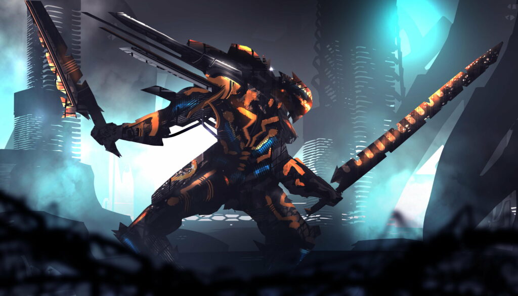 Artistic Futuristic Android: A Captivating Sci-Fi Masterpiece in QHD Wallpaper