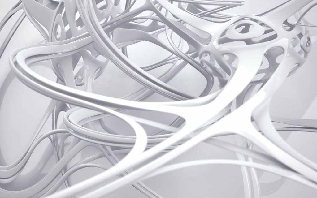 Futuristic 1920x1200 Wallpaper: Abstract White Line Design Background