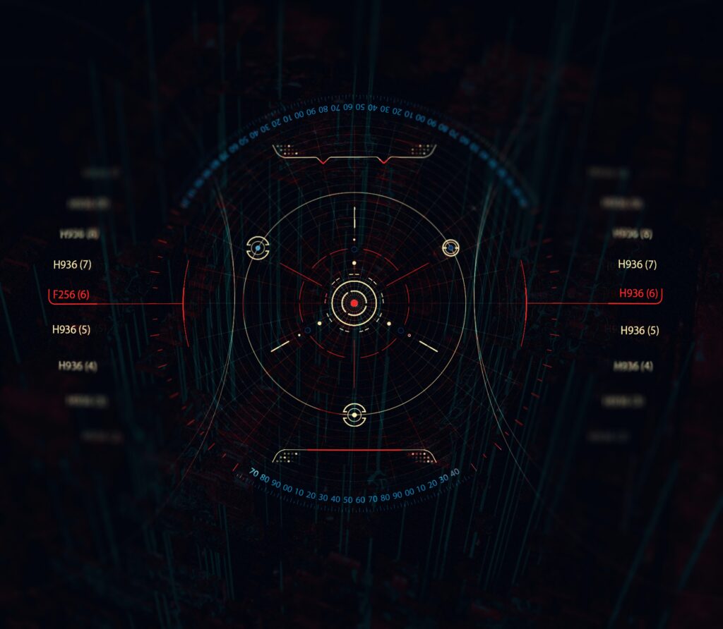Futuristic High-Res Wallpaper: Sleek Interface & Digital Reticle Design