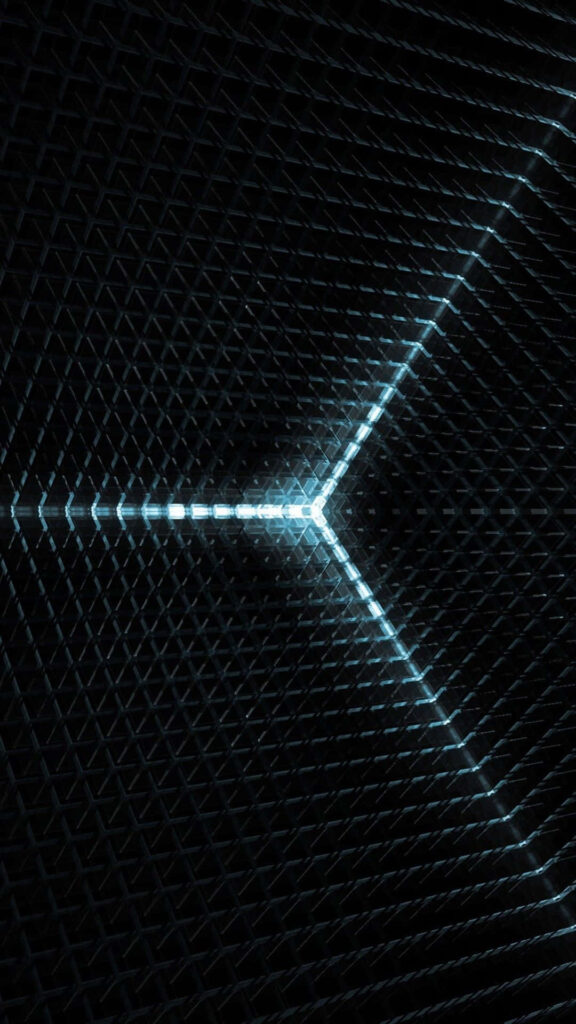 Futuristic 3D Grid Wallpaper with Glowing Geometric Lines