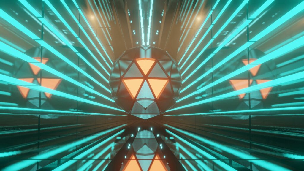 Futuristic Neon Sphere Wallpaper | 3840x2160 Glowing Geometry Background