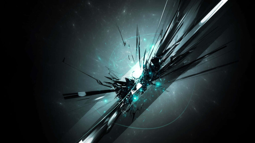 Dynamic 3D Technology Wallpaper: Blue Geometric Visualizations
