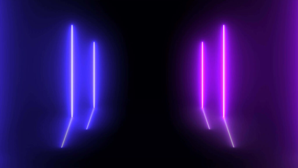 Futuristic 3D Wallpaper: Vibrant Neon Lights Background