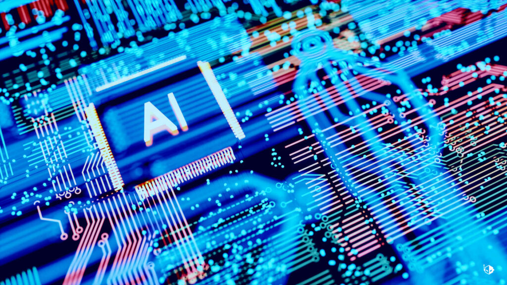 Futuristic AI Wallpaper: Vibrant Digital Circuits & Glowing Tech Design