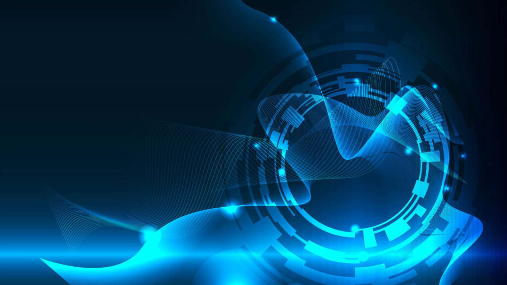 Futuristic Abstract Wallpaper: Electric Blue Digital Art Background
