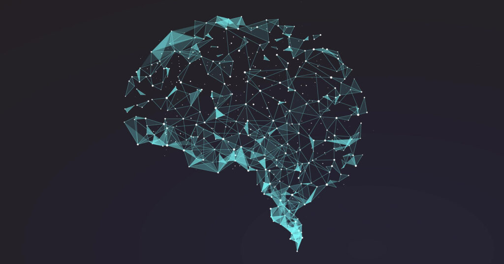 Futuristic Blue Abstract Cerebral Cortex Wallpaper Background