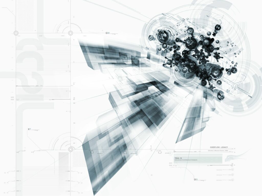 Futuristic Grayscale Abstract Wallpaper | Intricate Digital Design