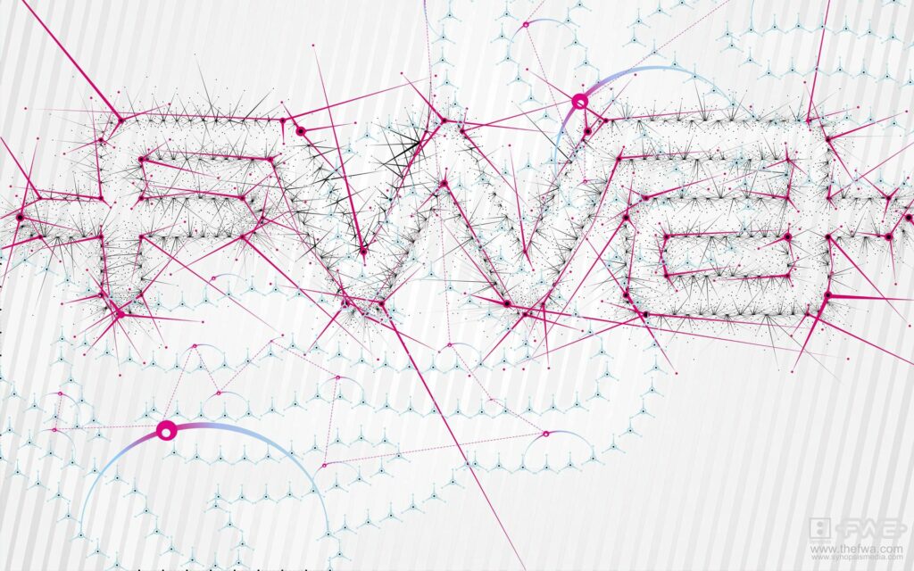 Modern Abstract FWA Wallpaper: Blue & Pink Futuristic Design 1920x1200