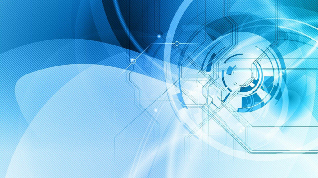 Futuristic Abstract Wallpaper: Intricate Blue Circuit Patterns