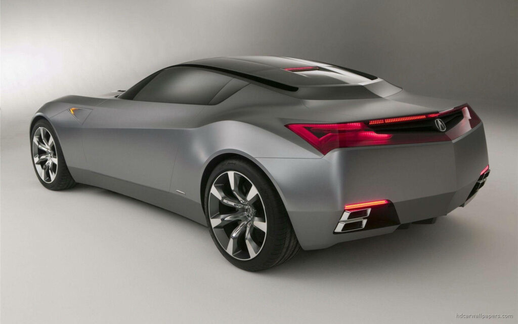 Acura concept sports car with futuristic design sharp lines and bold rear LED lights wallpaper