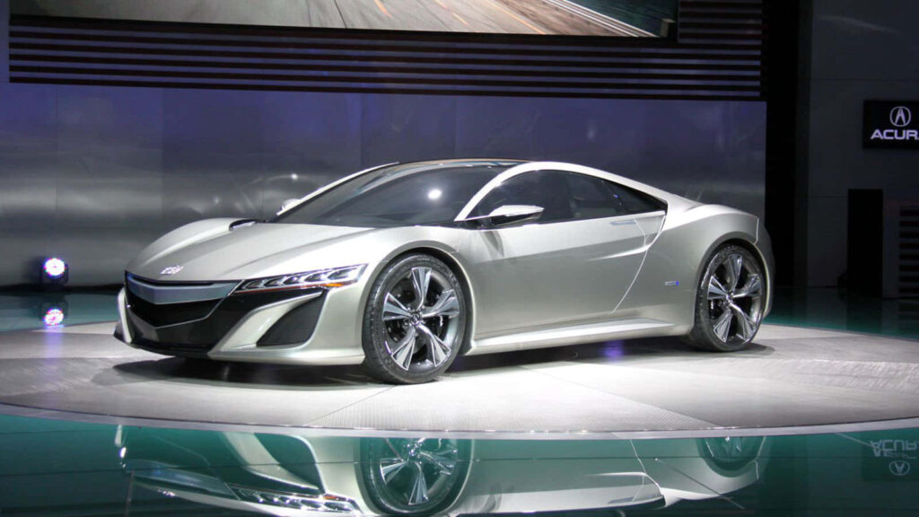 Futuristic Acura Wallpaper: Elegance Meets Power in Silver Design