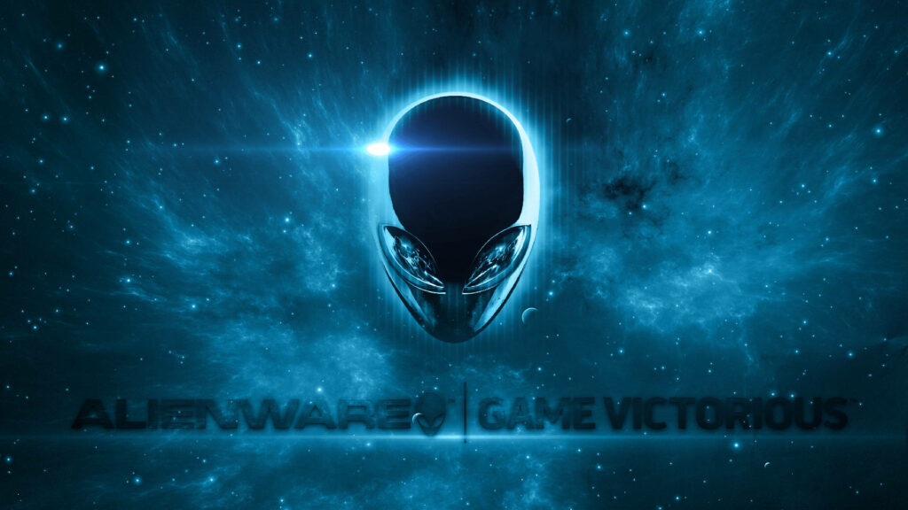 Futuristic Alienware wallpaper glowing alien head cosmic background Life Gets Stranger desktop