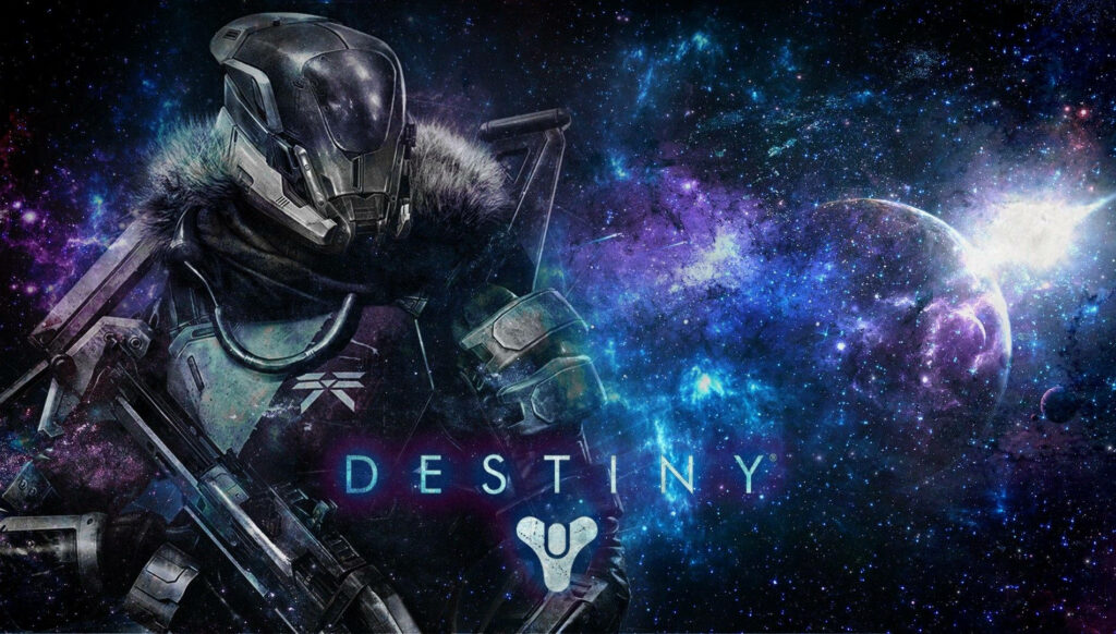 Futuristic Armored Hunter Wallpaper - Destiny Cosmic Background