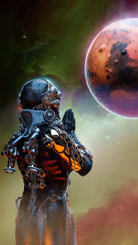 Stunning 3D Astronaut Wallpaper: Futuristic Armor & Cosmic Adventure