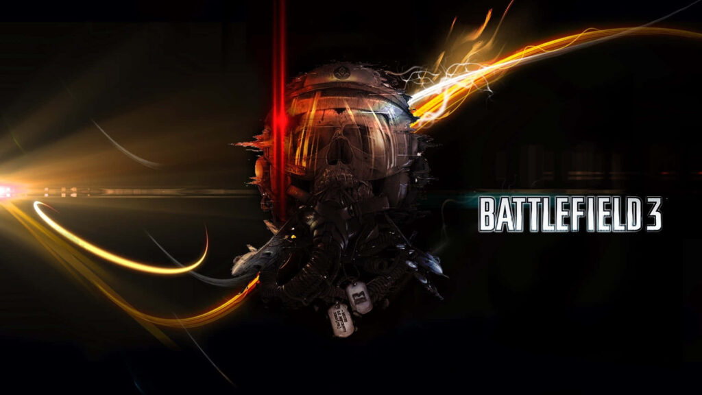 Futuristic Battlefield 3 Wallpaper: Intense Combat Helmet Design