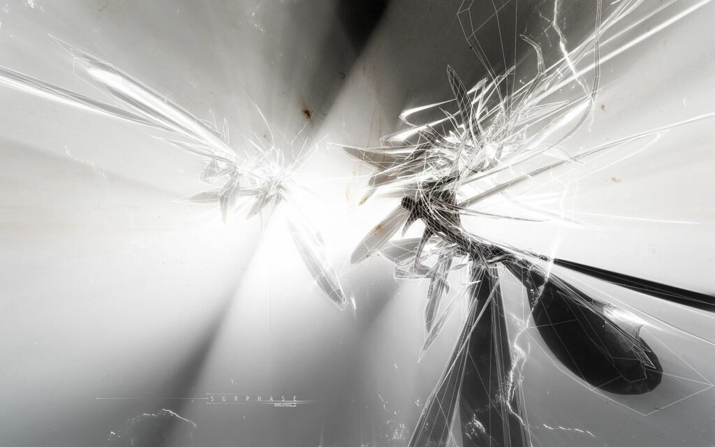 Stunning Monochromatic Abstract Wallpaper - Futuristic Design 1920x1200