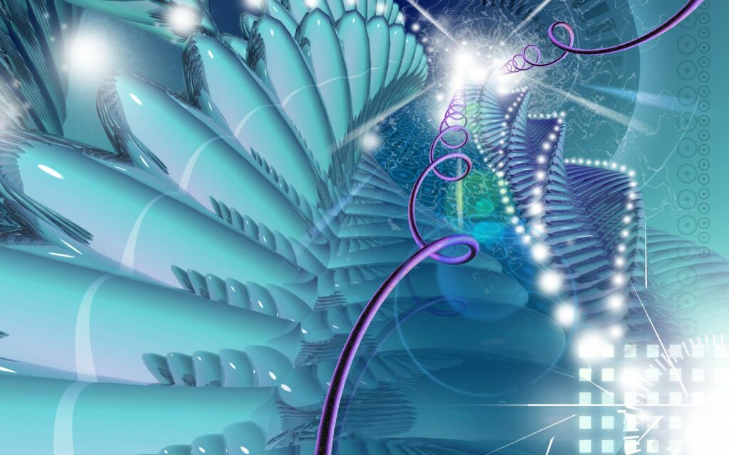 “Futuristic Blue Abstract Spiral Wallpaper - 1680x1050 Background”
