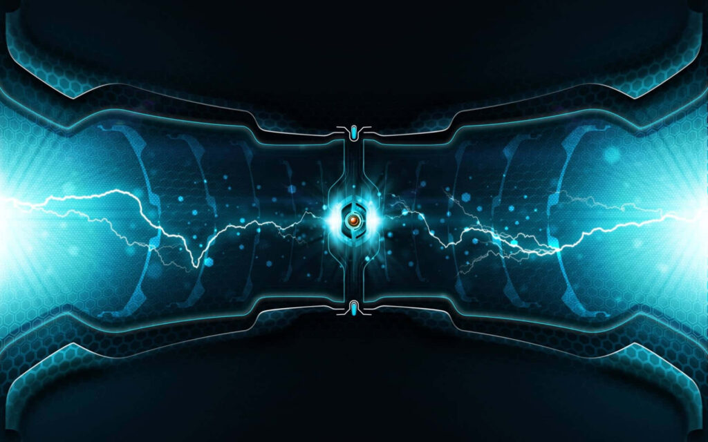 Futuristic Blue Circuitry Wallpaper: Advanced Tech Background