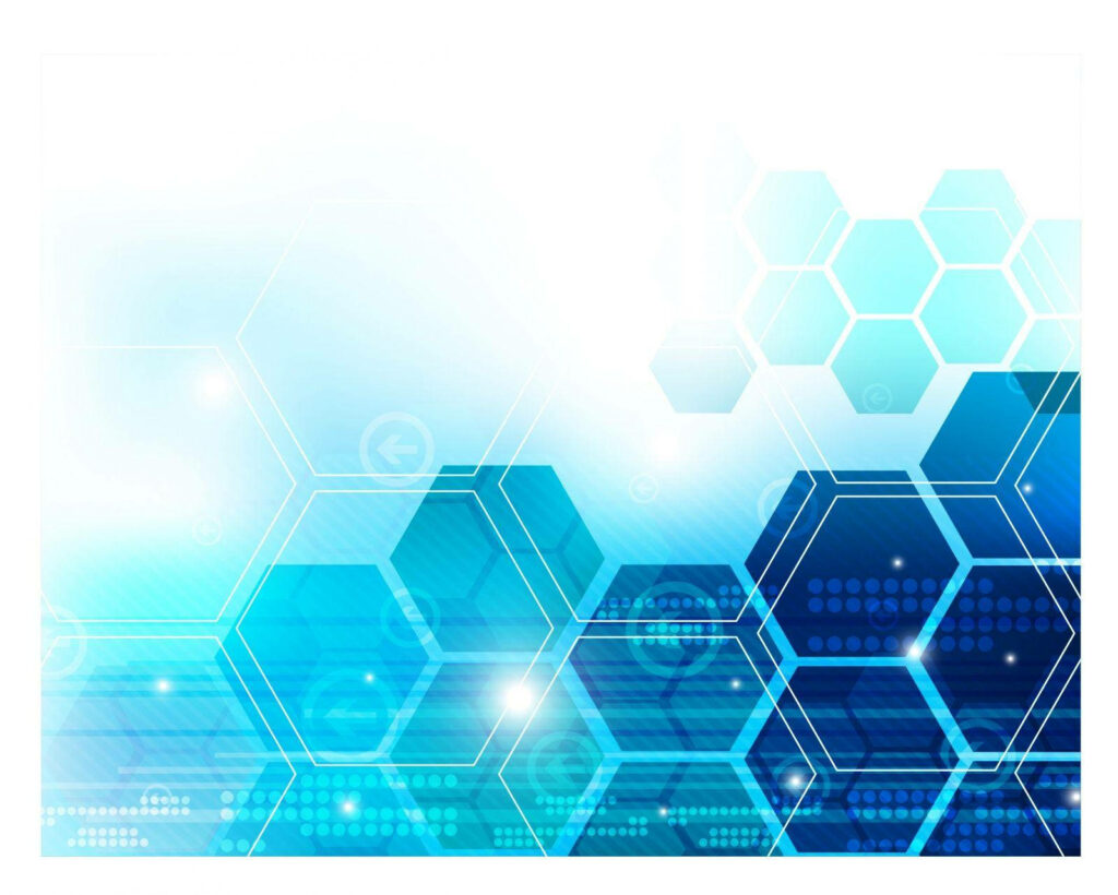 Futuristic Avid Blue Hexagonal Wallpaper Background Design