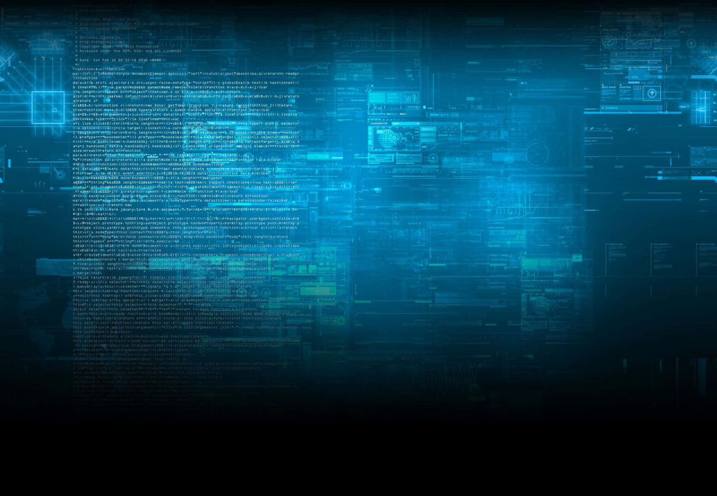 Futuristic Blue Holographic Screen Tech Wallpaper - High-Tech Design