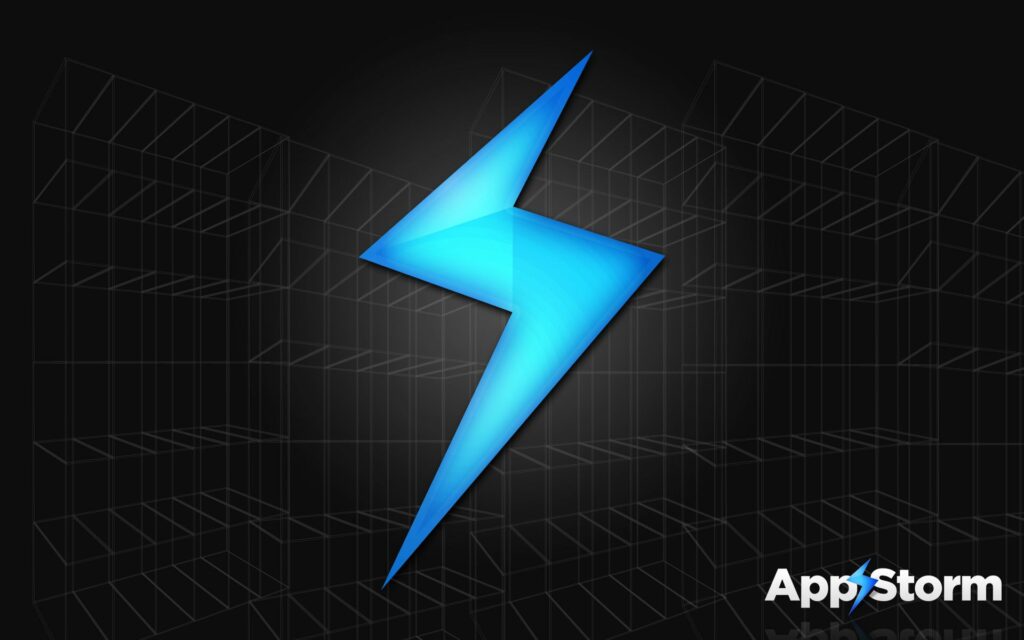 Futuristic Blue Lightning Bolt Wallpaper - AppStorm Design