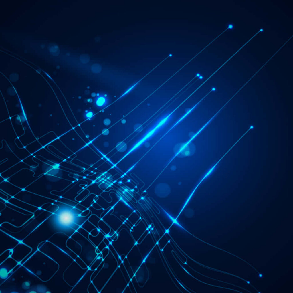 Futuristic Tech Wallpaper: Glowing Blue Lines & Digital Patterns
