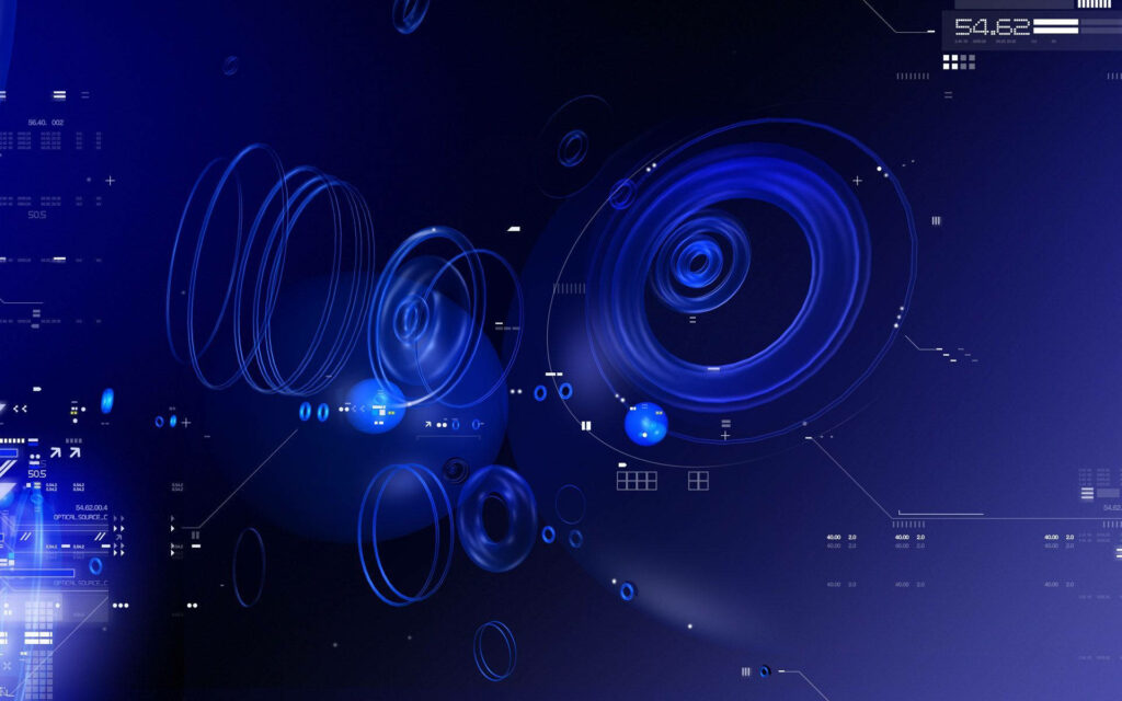 Futuristic Blue Wallpaper: Abstract Patterns for Tech & Data Themes