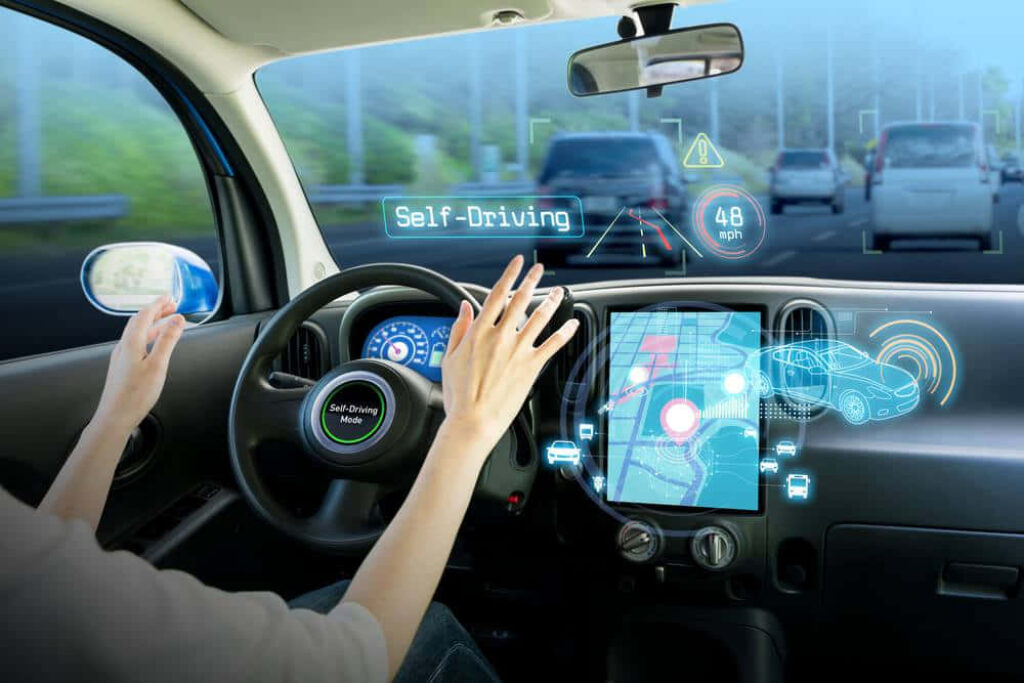 Futuristic Car Dashboard Wallpaper: Advanced Holographic Interface