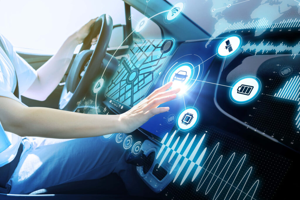 Futuristic Car Technology Wallpaper: Innovative Dashboard Design
