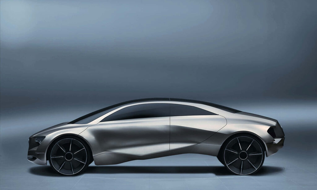 Futuristic Car Design Wallpaper: Sleek Lines & Metallic Finish