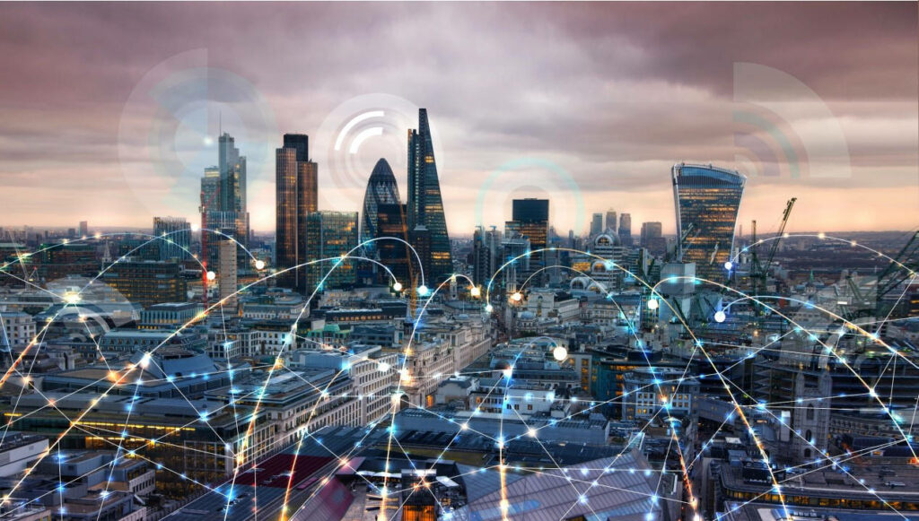 Futuristic Cityscape: Advanced Infrastructure & Sustainable Urban Wallpaper