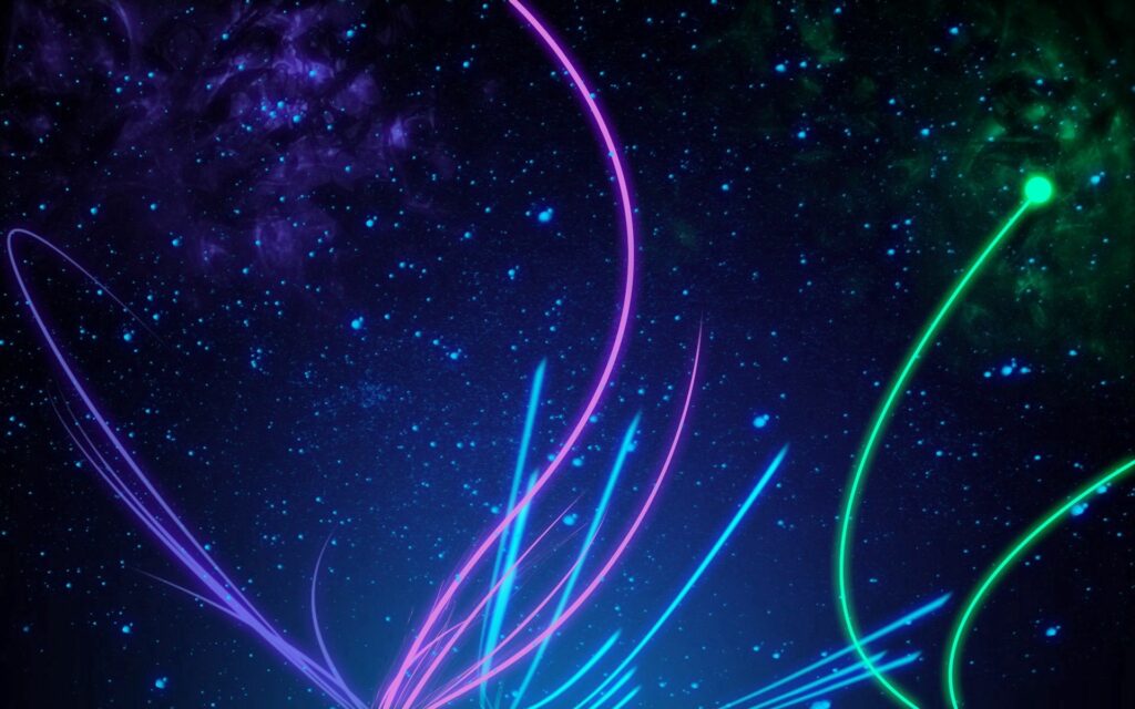 Cosmic Neon Lines Wallpaper - Vibrant Futuristic Background 1920x1200