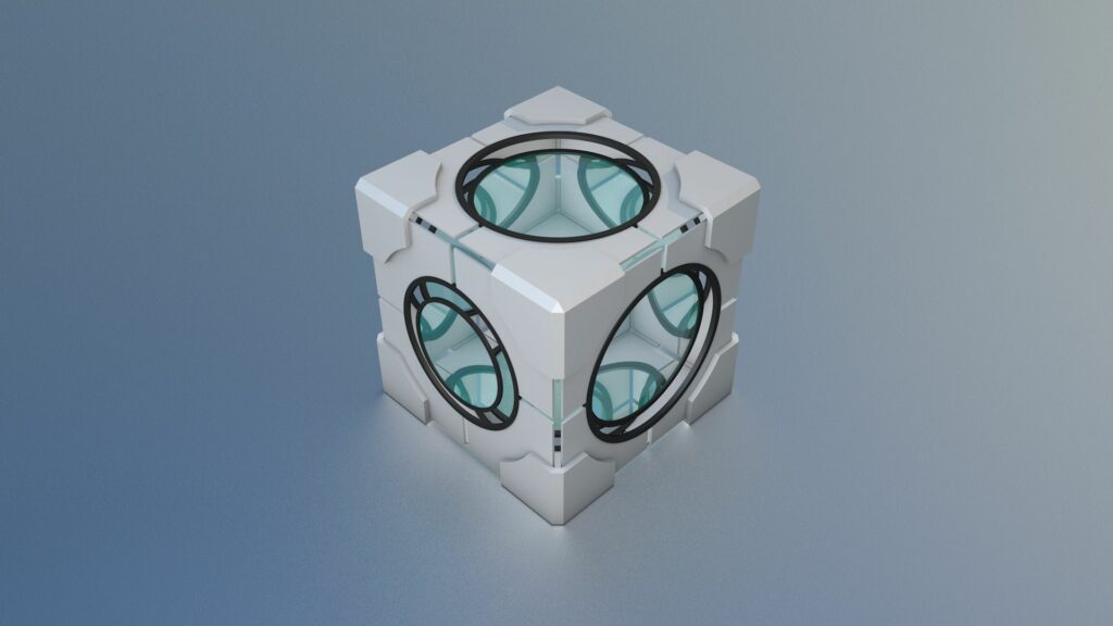Futuristic Cube Wallpaper: Sleek Design & Gradient Background