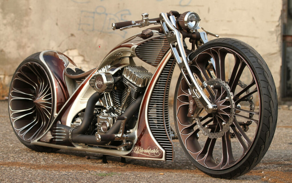 Futuristic Custom Motorcycle Wallpaper for Enthusiasts