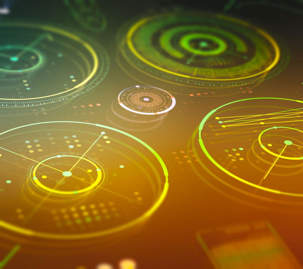 Vibrant Cyberpunk Wallpaper: Futuristic Digital Interface Background