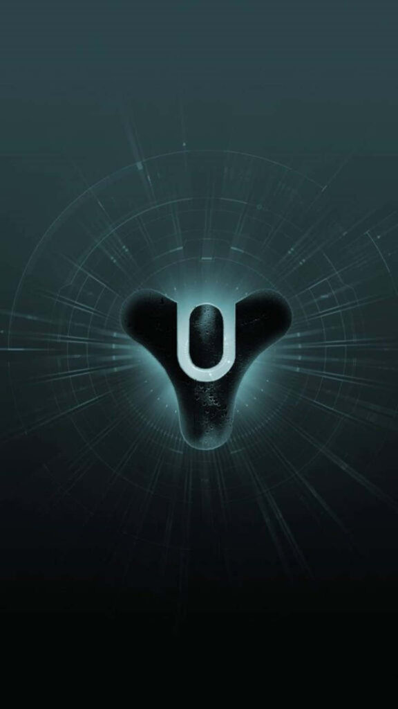 Futuristic Destiny Logo Wallpaper on Black & Green Background