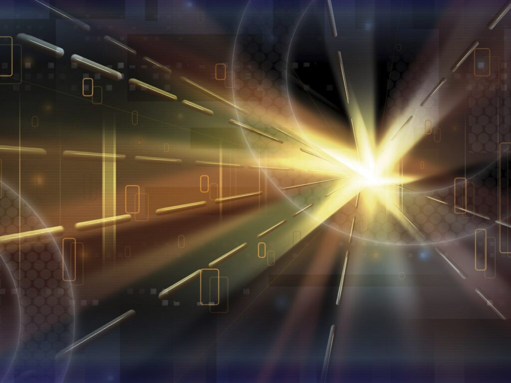 Futuristic Light Burst Wallpaper with Geometric Patterns – 1920x1440