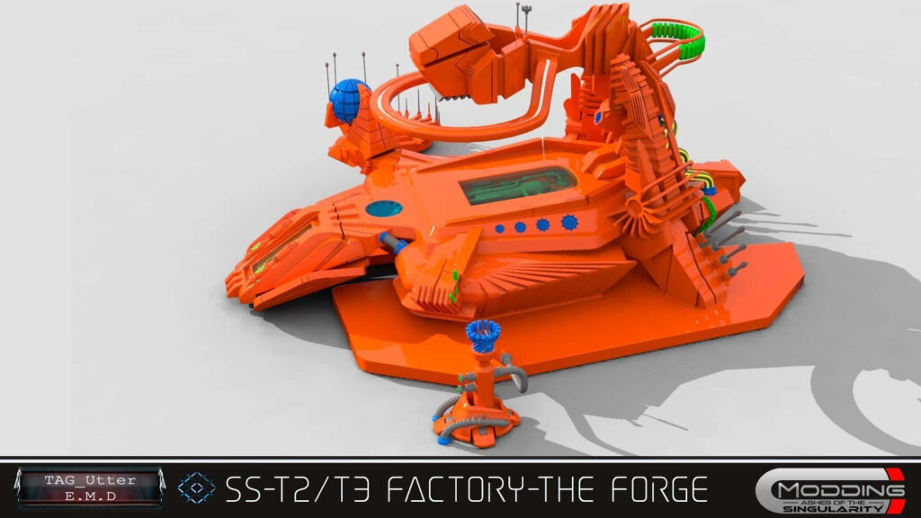 Vibrant Futuristic Factory Wallpaper Inspired by Ashes of the Singularity