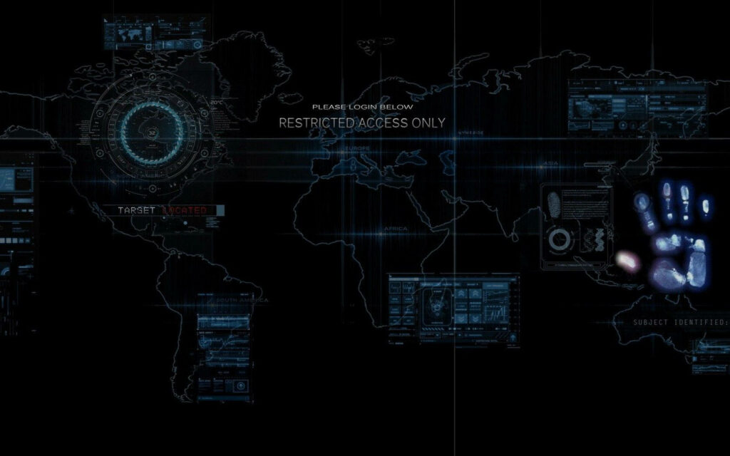 Futuristic Global Map Wallpaper: Tech Innovation & Security Design